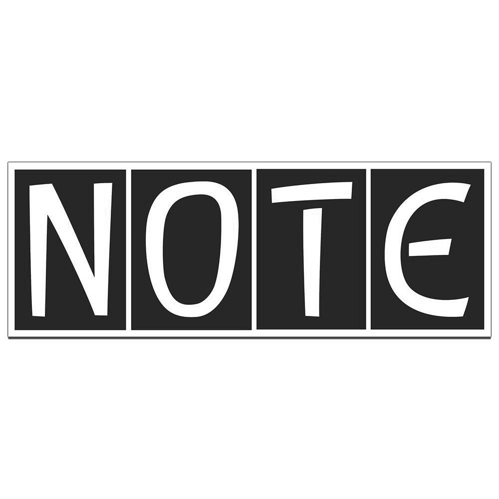 NOTE Street sticker white/black