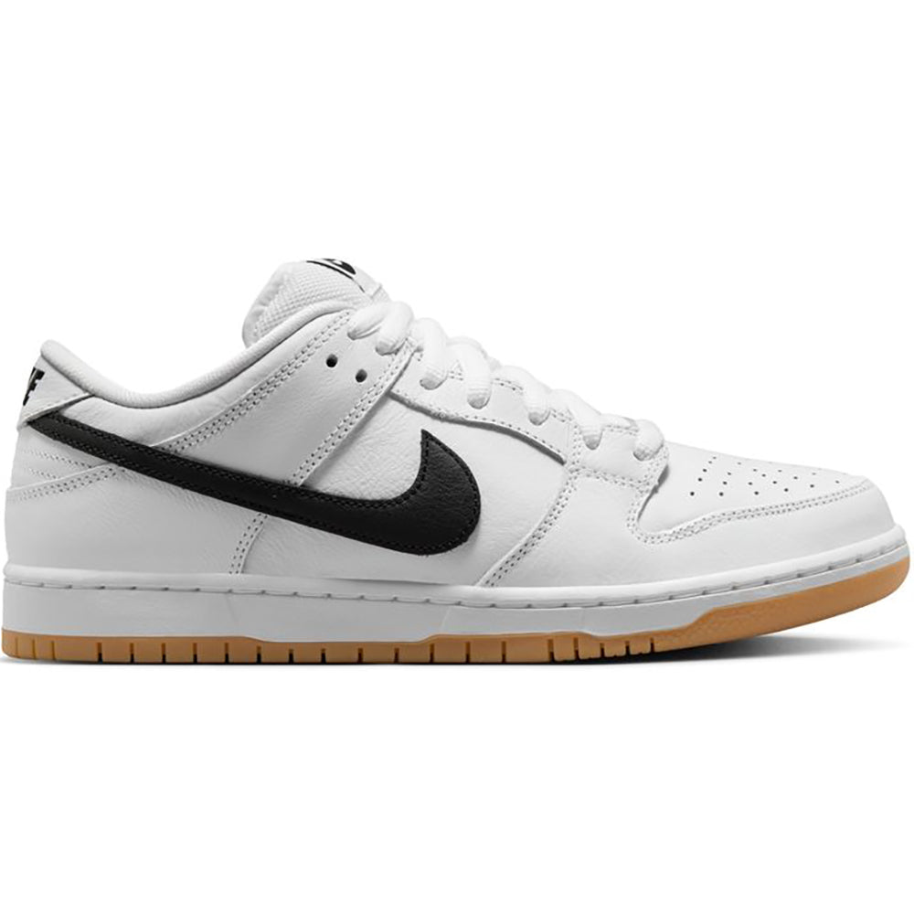 Nike SB Dunk Low Pro Shoes White/Black-White-Gum Light Brown