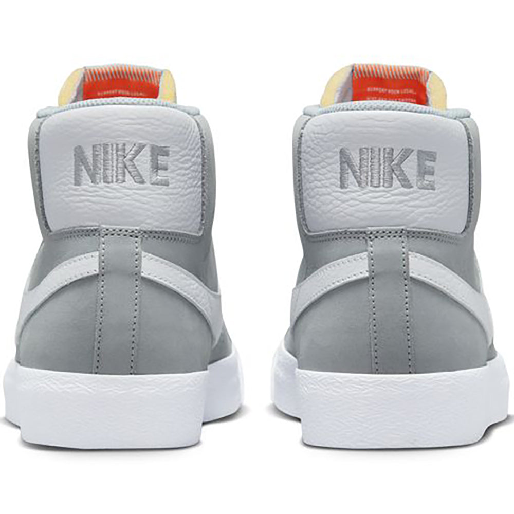 Nike SB Orange Label Zoom Blazer Mid ISO Shoes Wolf Grey/White-Wolf Grey