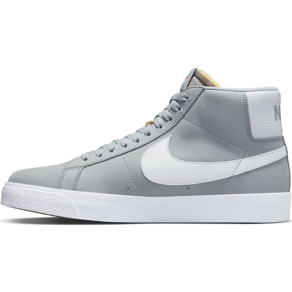 Nike SB Orange Label Zoom Blazer Mid ISO Shoes Wolf Grey/White-Wolf Grey