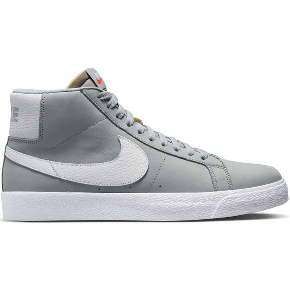 Nike SB Orange Label Zoom Blazer Mid ISO Shoes Wolf Grey/White-Wolf Grey