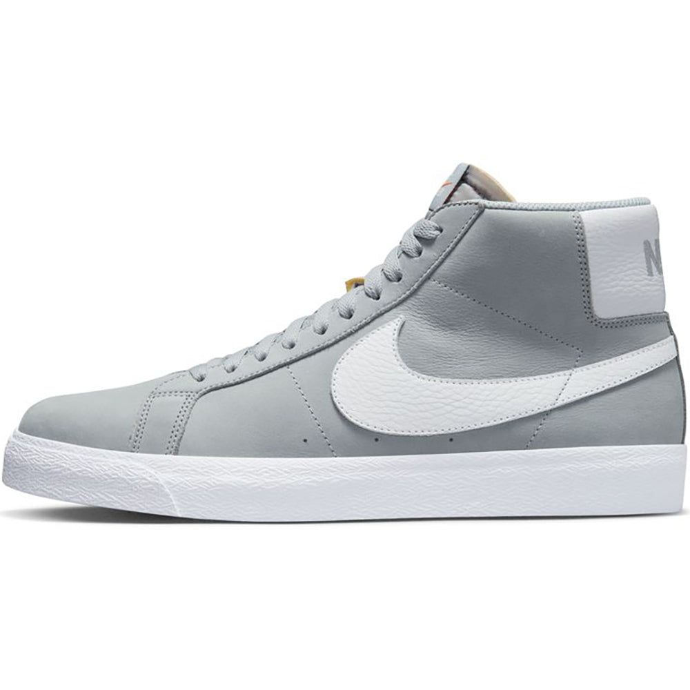 Nike SB Orange Label Zoom Blazer Mid ISO Shoes Wolf Grey/White-Wolf Grey