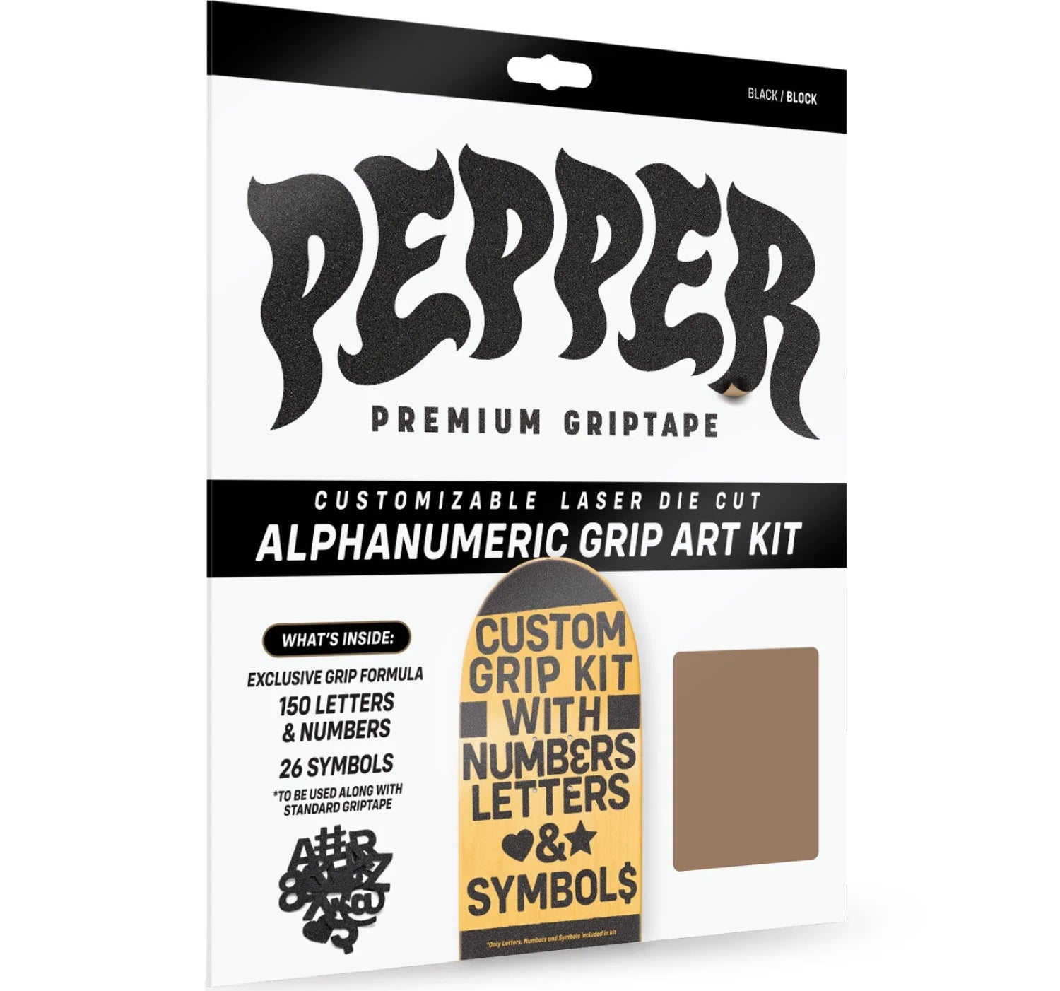 Pepper G5 Alphanumeric Custom Skateboard Griptape Kit