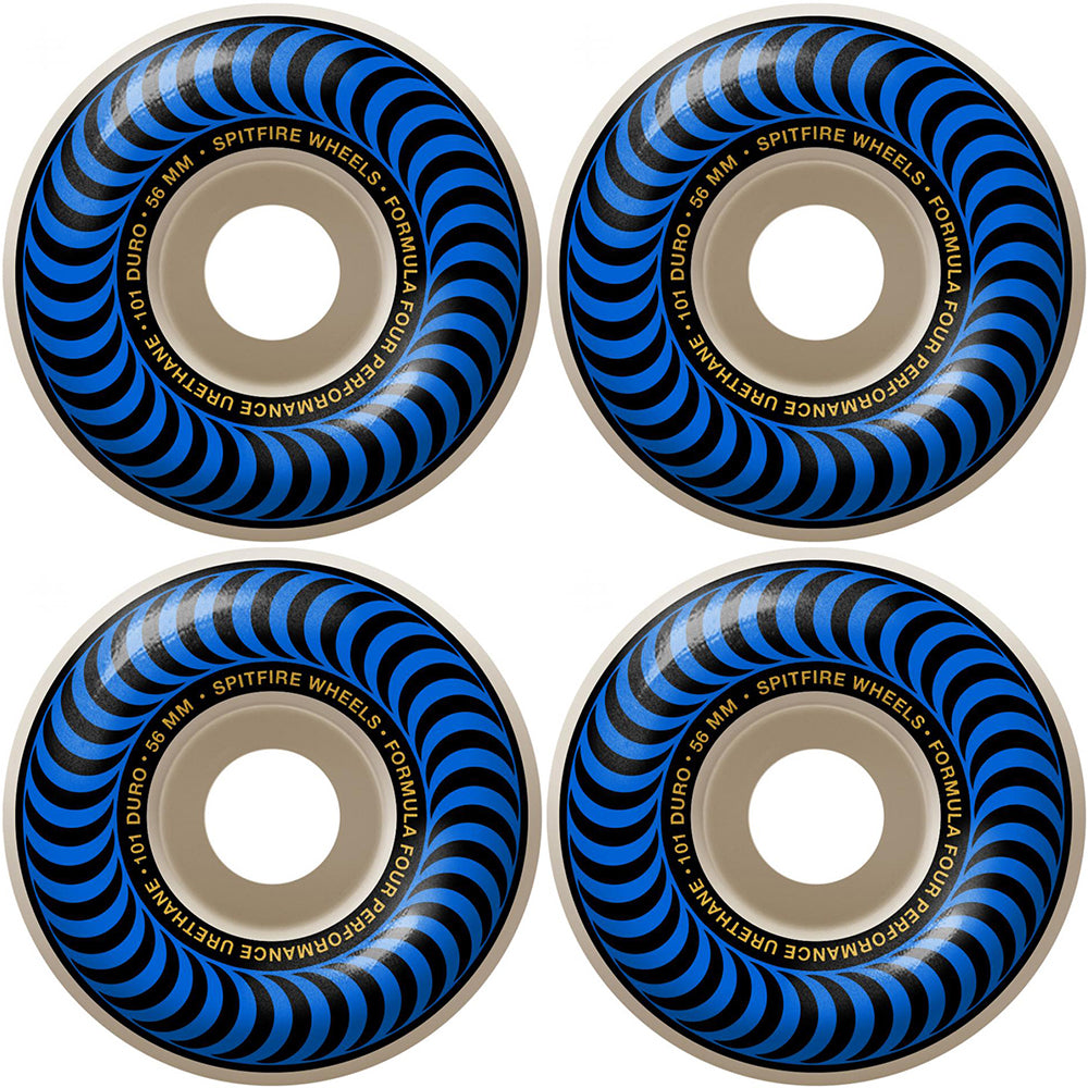 Spitfire Formula Four Classics 101du Blue Skateboard Wheels 56mm