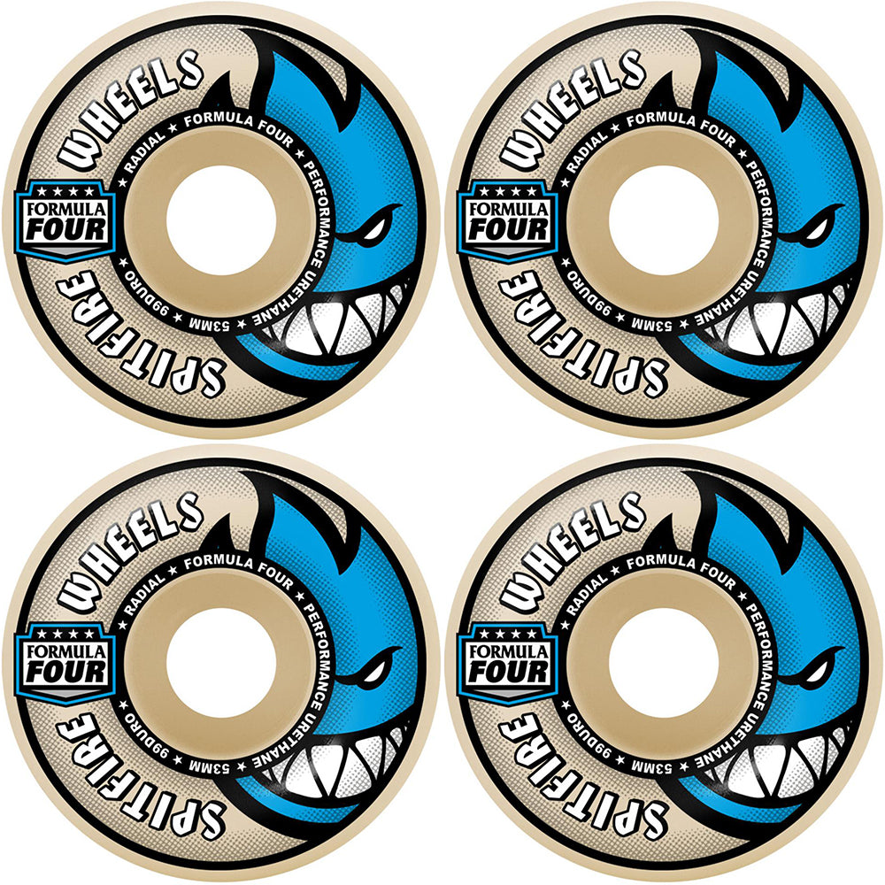 Spitfire Formula Four Radial 99du Skateboard Wheels 53mm