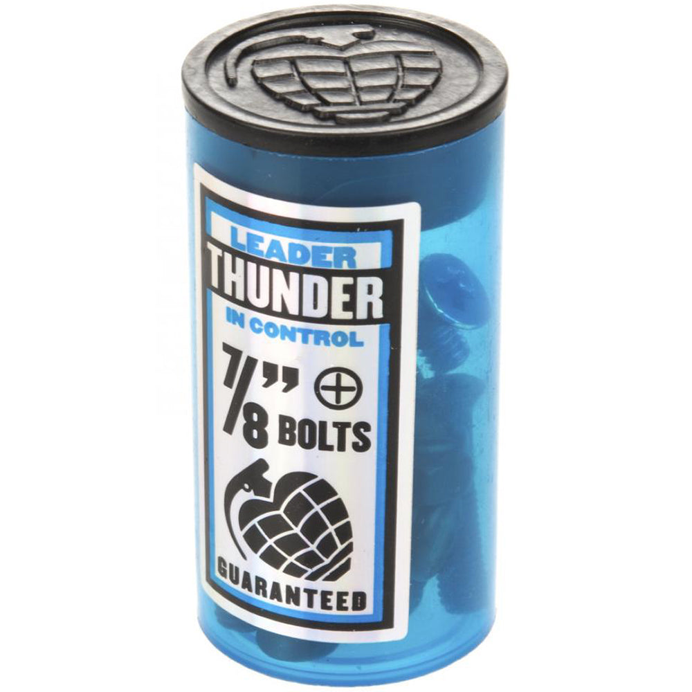 Thunder Black/Blue phillips bolts ⅞"