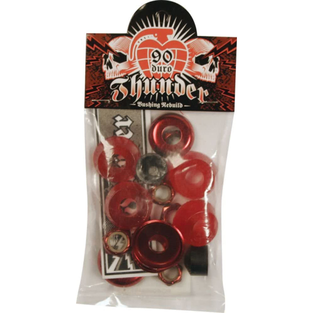 Thunder Skateboard Rebuild Kit 90du Red Bushings, Washers and Nuts