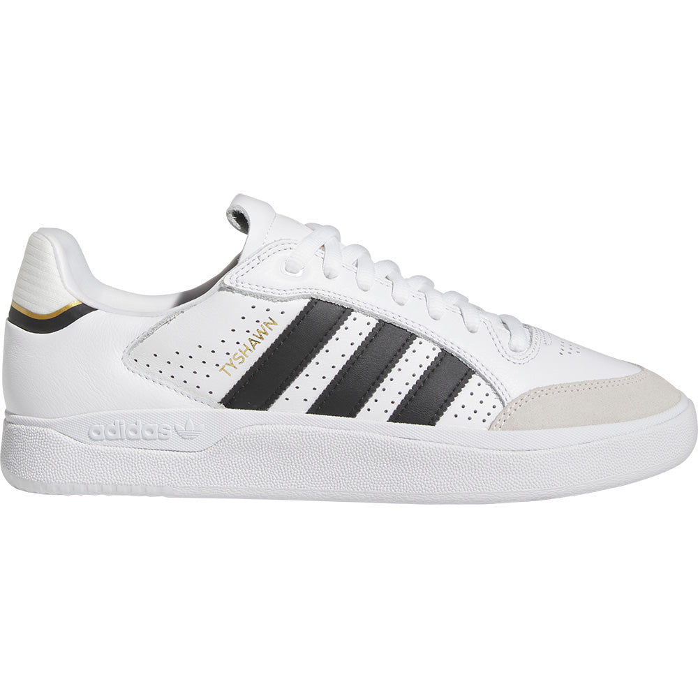 adidas Tyshawn Low Shoes Cloud White Core Black Gold Metallic