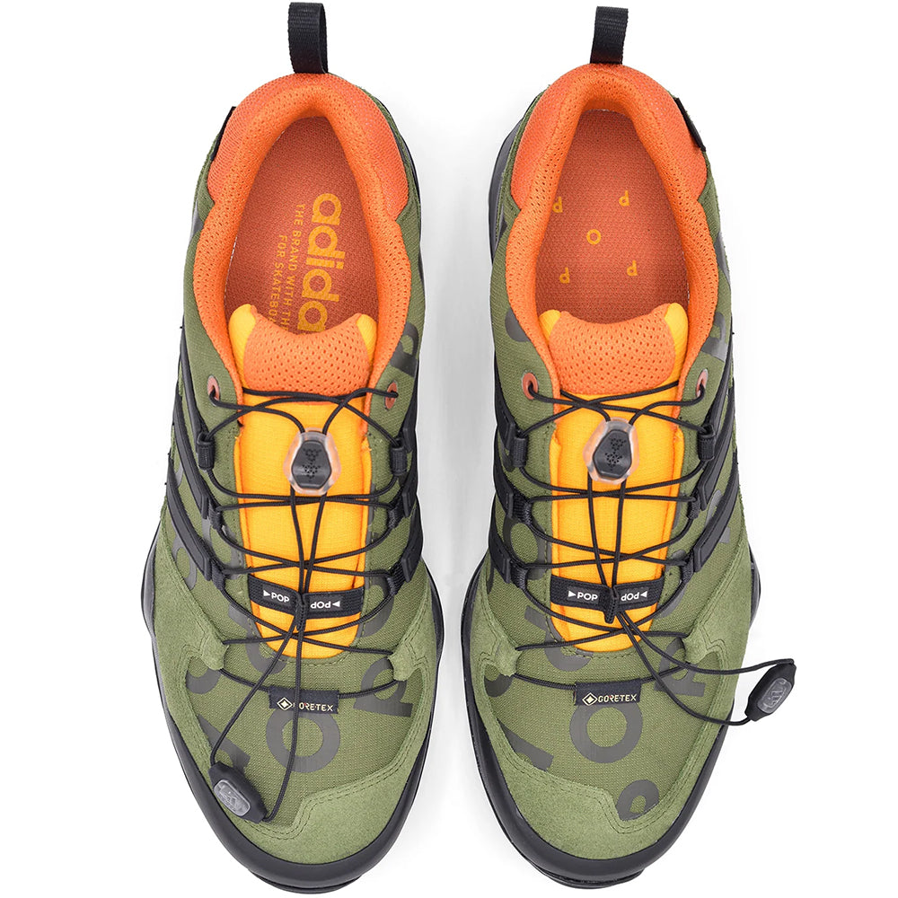 adidas x Pop Trading Company Swift R2 GTX Shoes Wild Pine/Core Black/Semi Solar Yellow