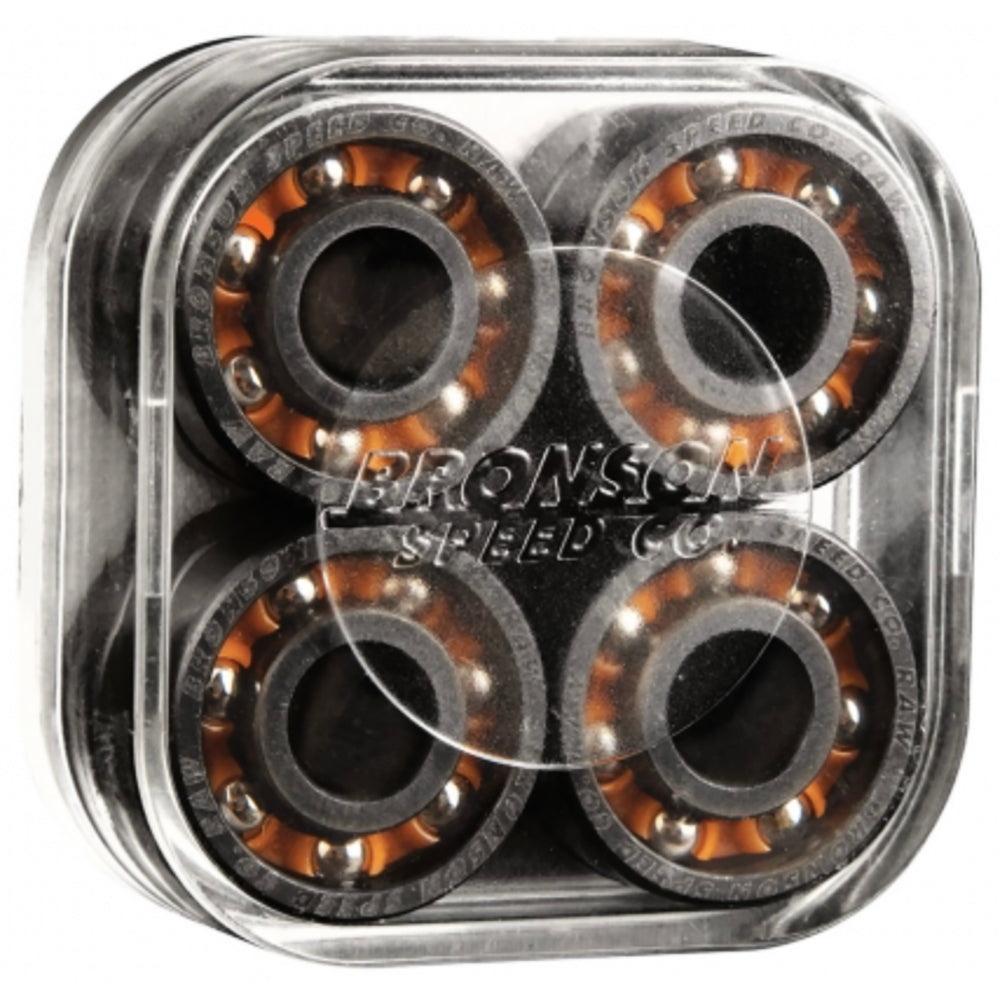Bronson Speed Co Raw Shieldless Skateboard Bearings