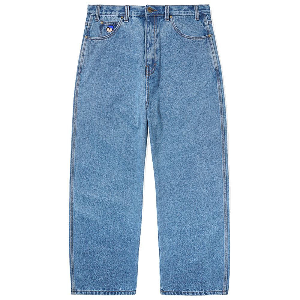 Butter Goods Philly Santosuosso Denim Pants washed indigo/blue embroid Note Shop