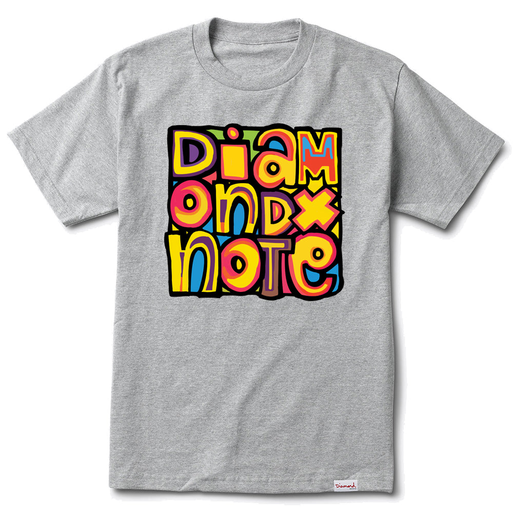 Diamond x NOTE For Luck heather grey T shirt