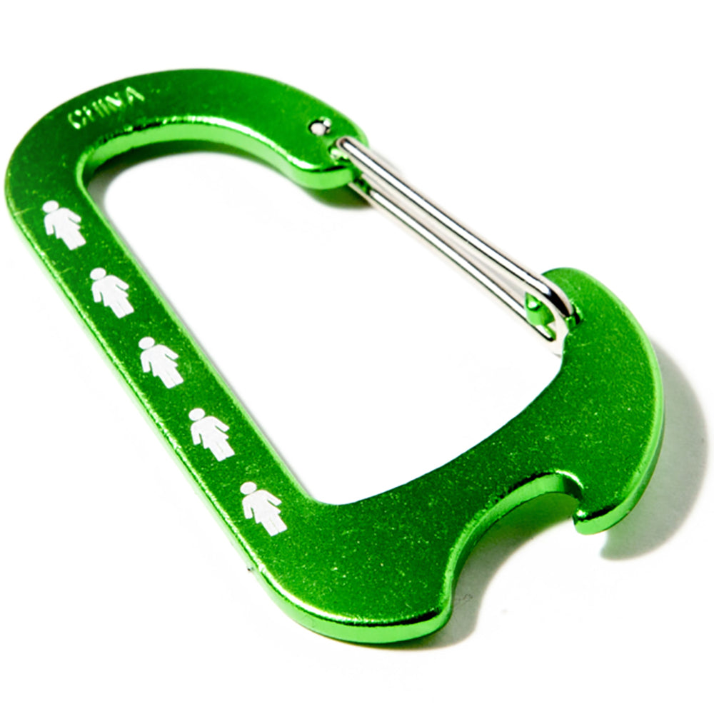Girl Carabiner keychain green