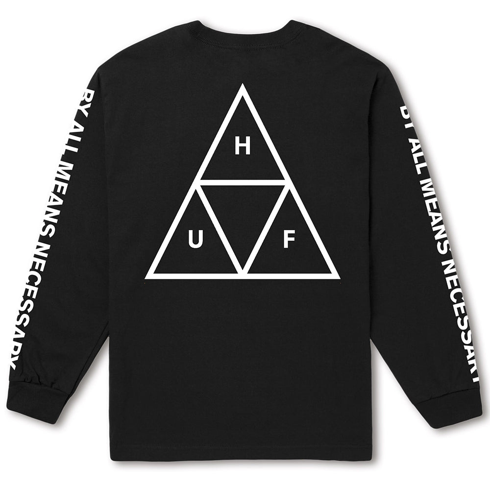 HUF Triple Triangle long sleeve T shirt black