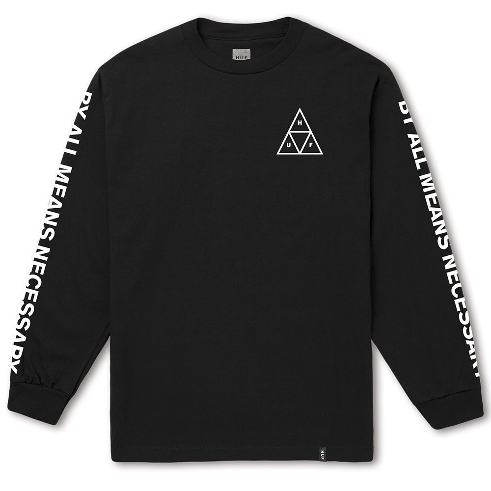 HUF Triple Triangle long sleeve T shirt black