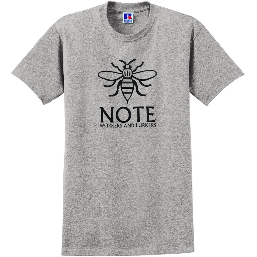 NOTE Bee Workers & Lurkers grey T shirt
