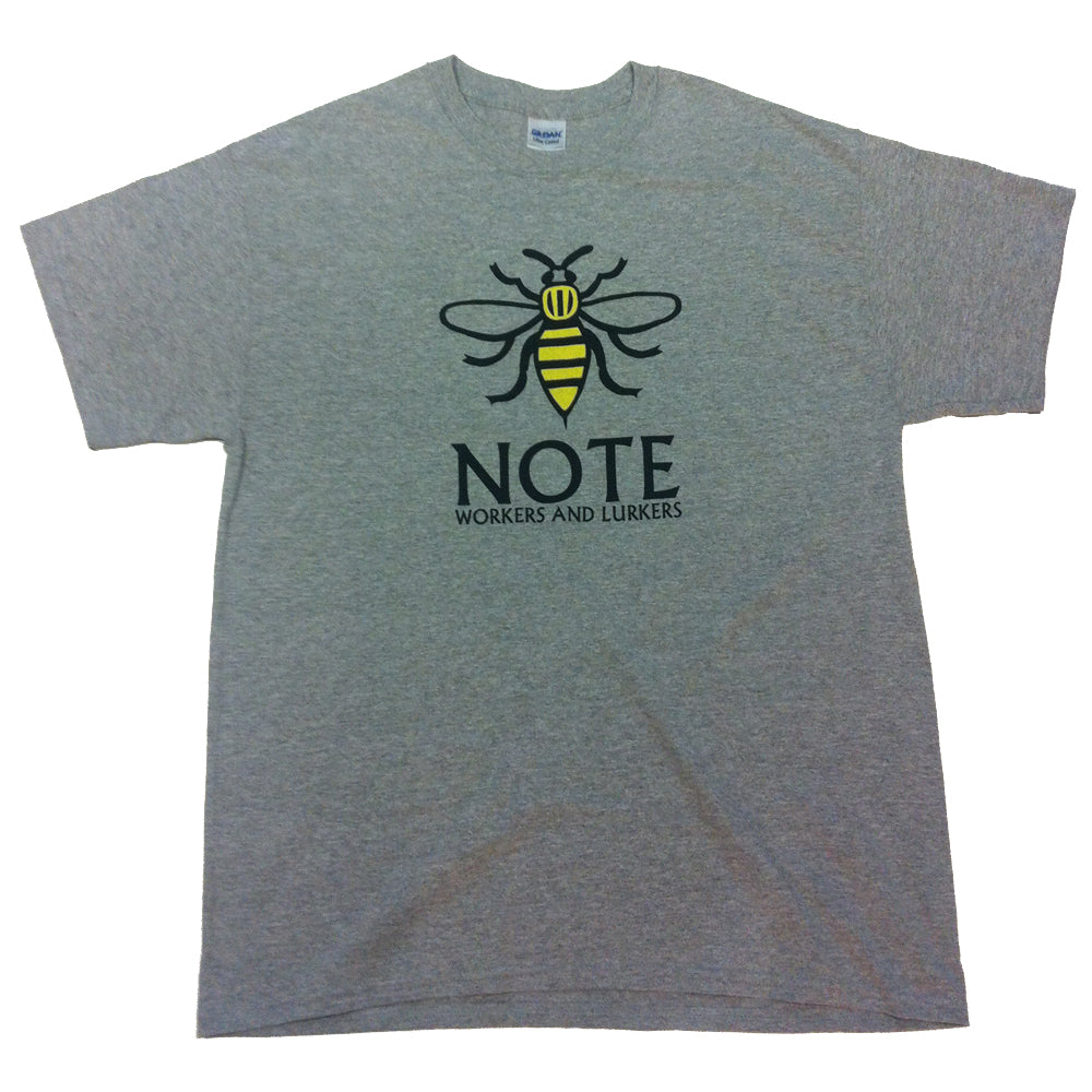 NOTE Bee Workers & Lurkers grey T shirt