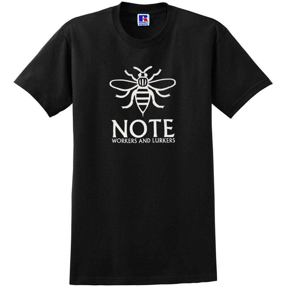NOTE Bee Workers & Lurkers black T shirt