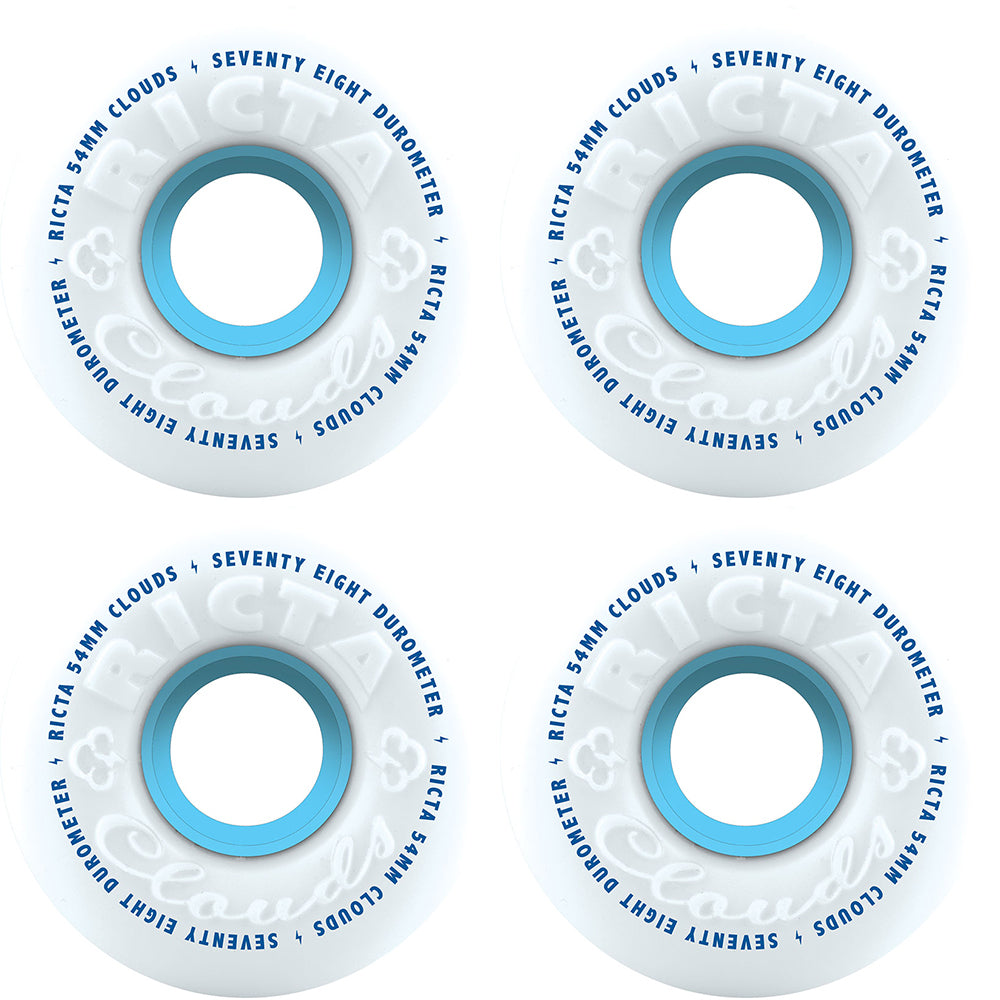 Ricta Clouds Blue 78a Skateboard Wheels 54mm