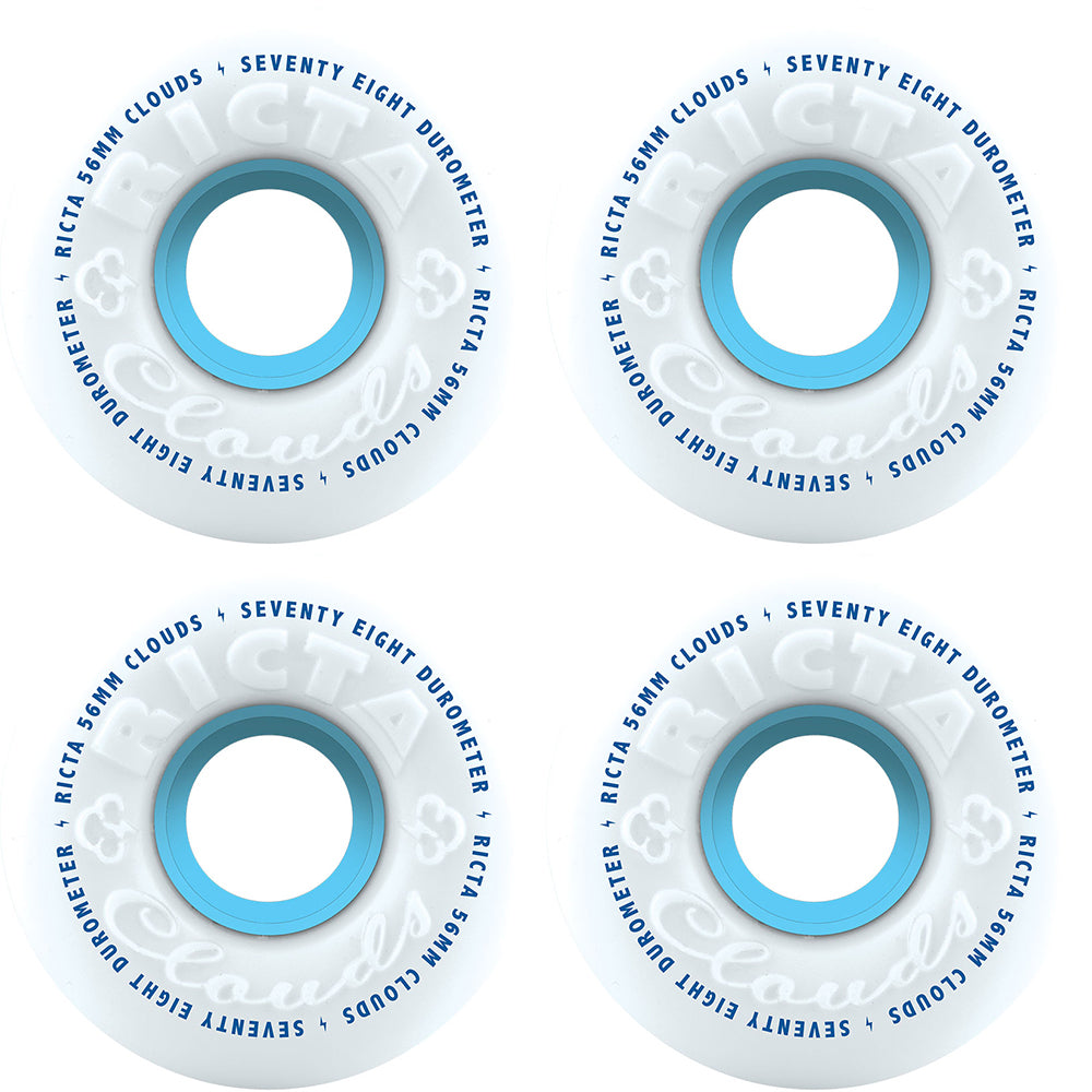 Ricta Clouds Blue 78a Skateboard Wheels 56mm