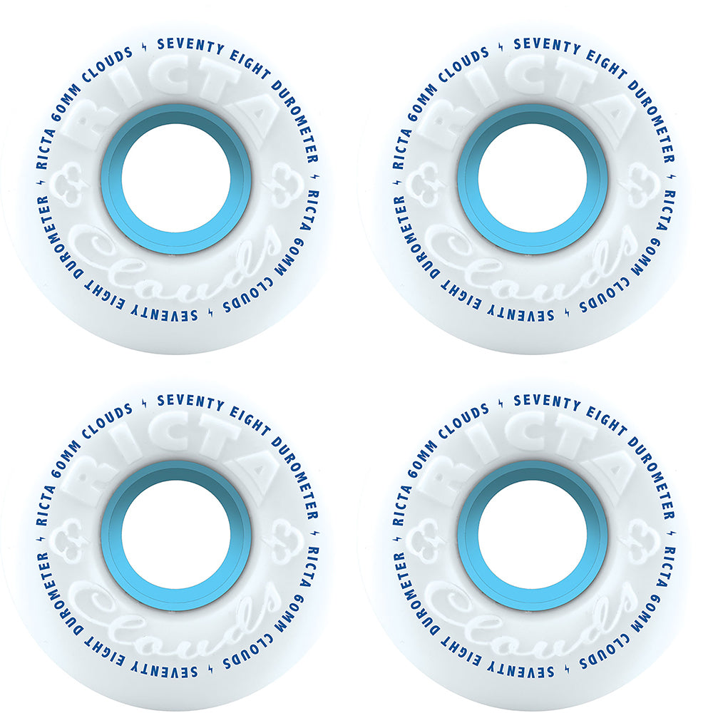 Ricta Clouds Blue 78a Skateboard Wheels 60mm