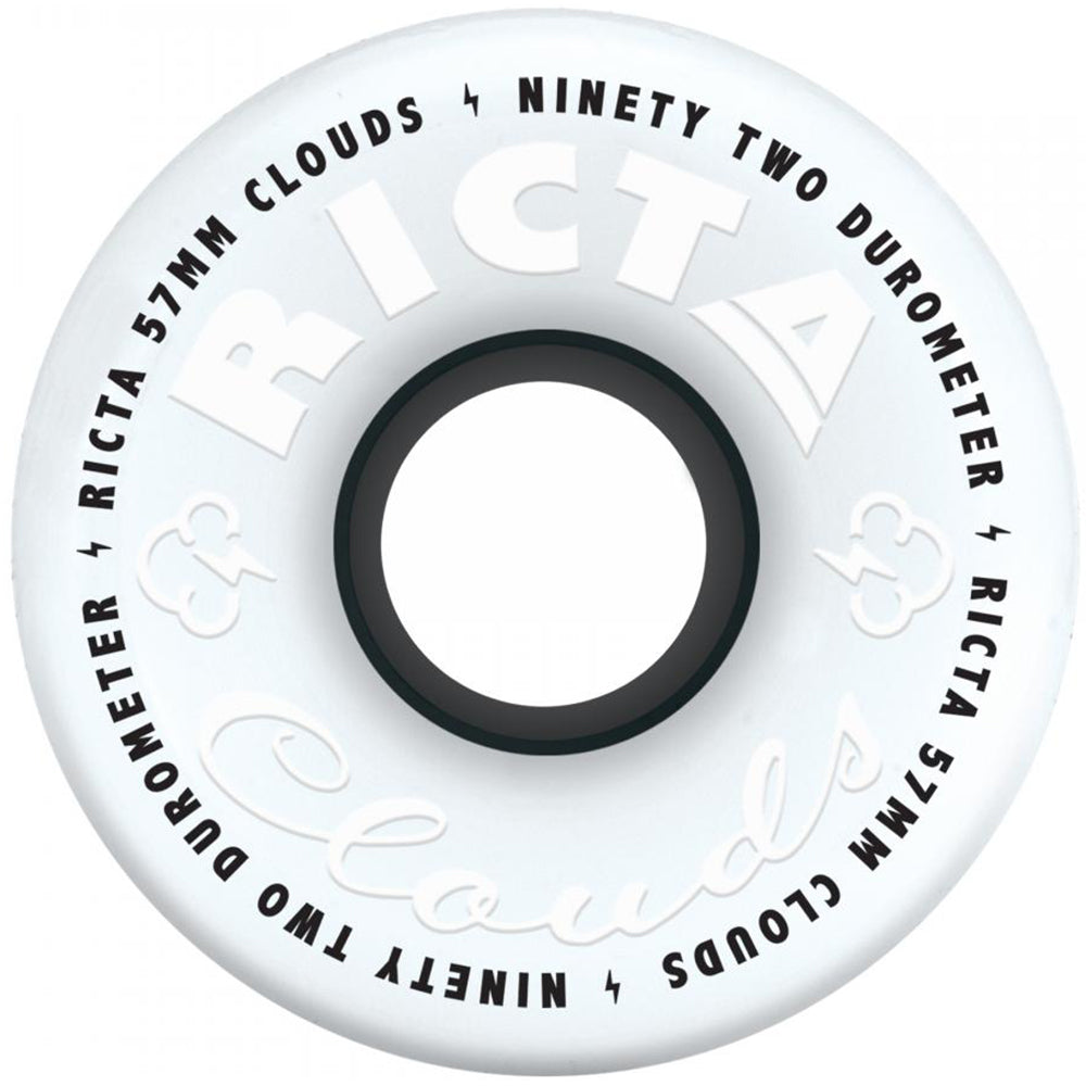 Ricta Clouds Black 92a Skateboard Wheels 52mm
