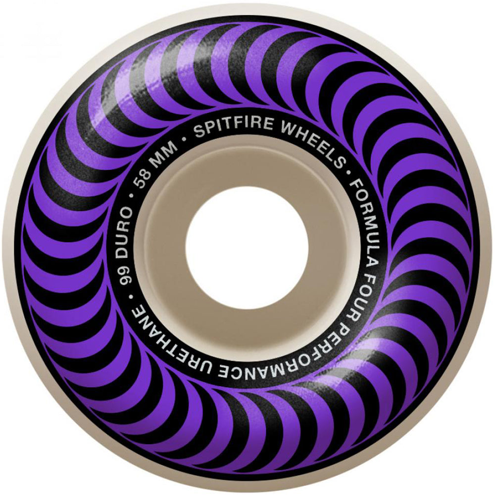 Spitfire Formula Four Classics 99du Purple Skateboard Wheels 58mm