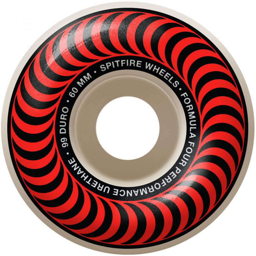 Spitfire Formula Four Classics 99du Red Skateboard Wheels 60mm