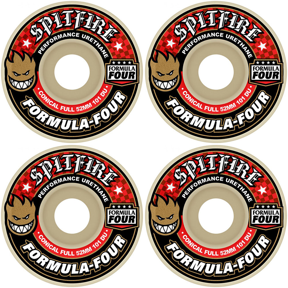 Spitfire Formula Four Conical Full 101du Skateboard Wheels 52mm