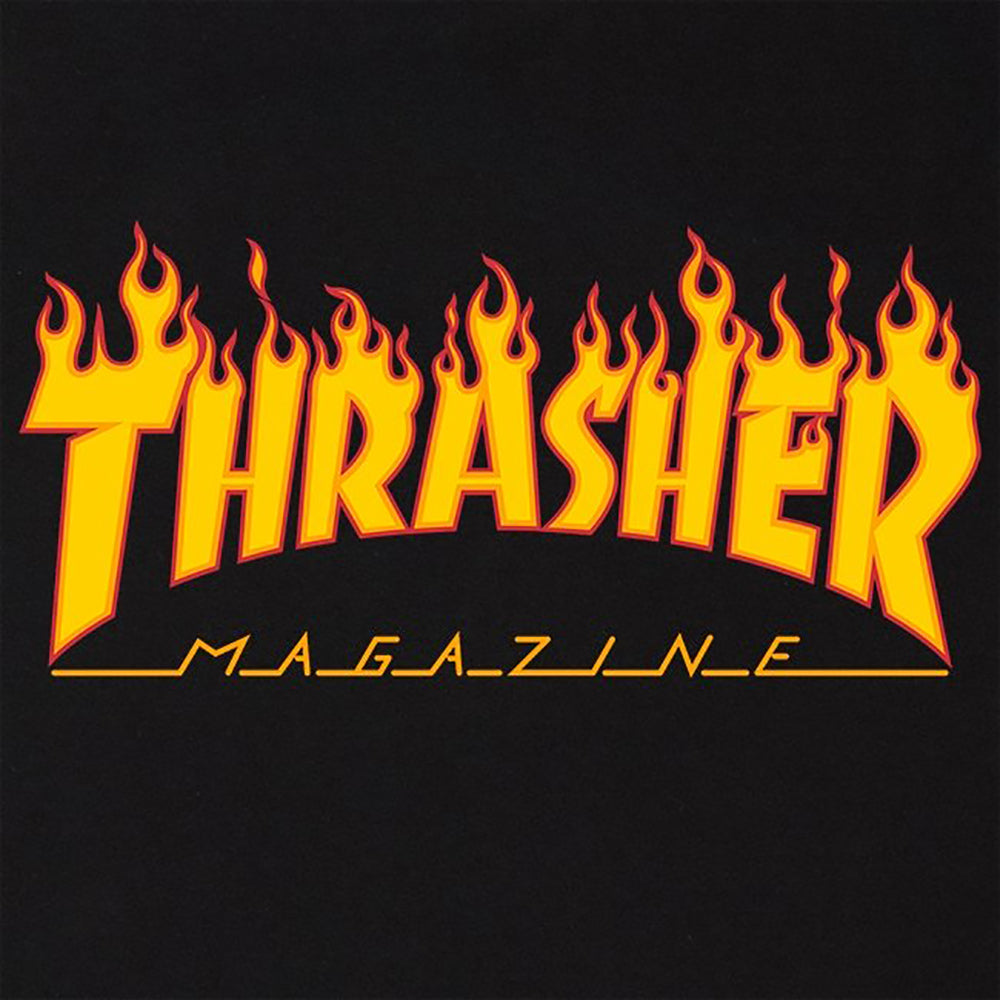 Thrasher Flame Logo T Shirt Black