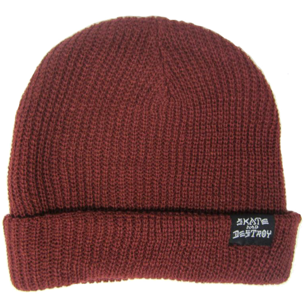 Thrasher Skate and Destroy maroon beanie