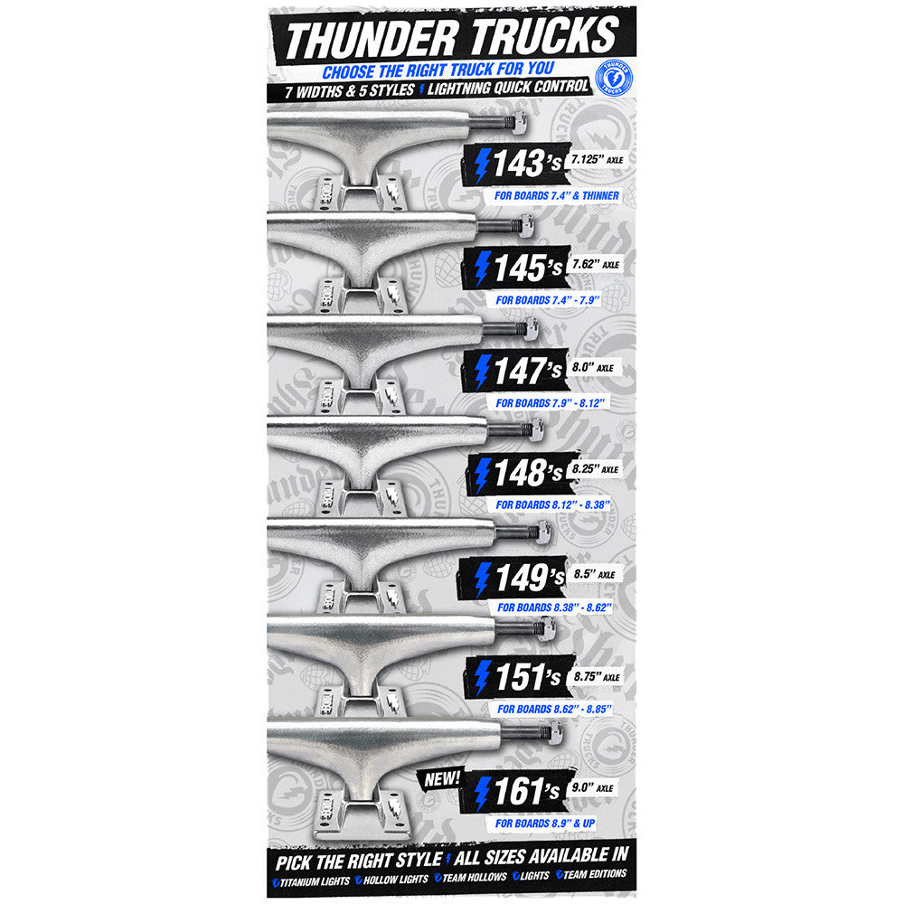 Thunder 161 Team polished trucks 9.125"