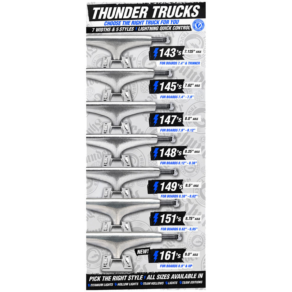 Thunder 161 Team Editions Skateboard Trucks 9.125"