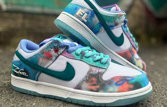 Futura x Nike SB Dunk Bleached Aqua