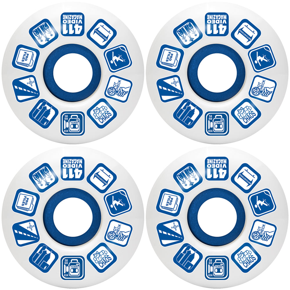 411VM Icons 80a Skateboard Filmer Wheels 58mm
