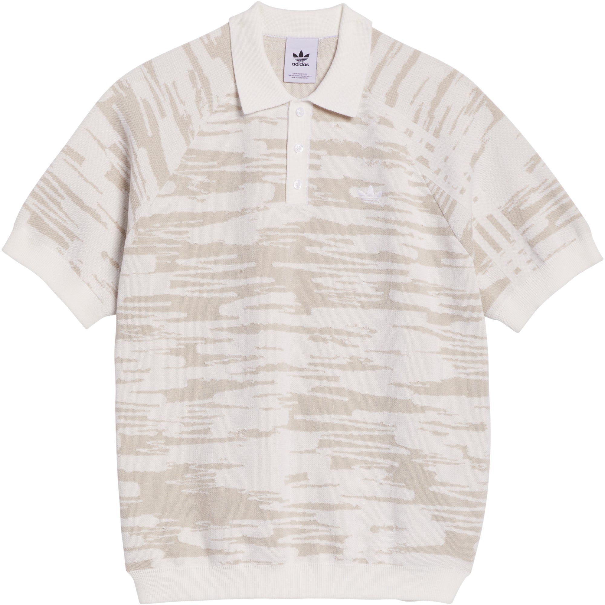 adidas Nora Short Sleeve Polo Shirt White/White/Clear Brown
