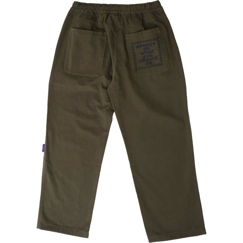 Always Do What You Should Do Relaxed Skate Pants Green