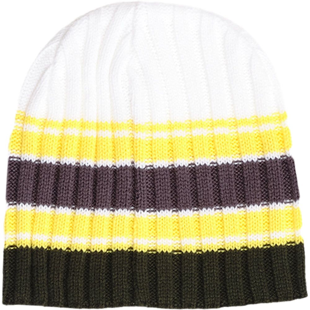 Always Do What You Should Do Cable Knit Clyde Beanie White/Green