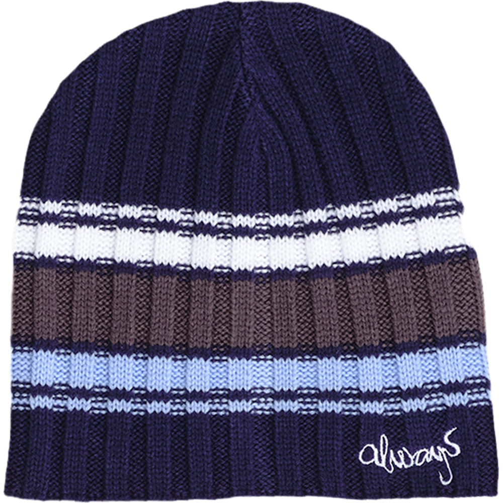Always Do What You Should Do Cable Knit Clyde Beanie Black/Grey