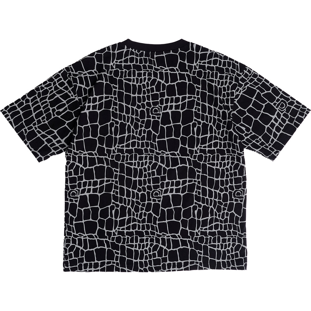 Always Do What You Should Do Croc Print T Shirt Black