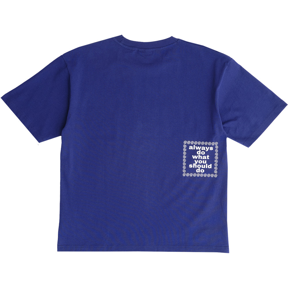 Always Do What You Should Do Stencil T Shirt Navy