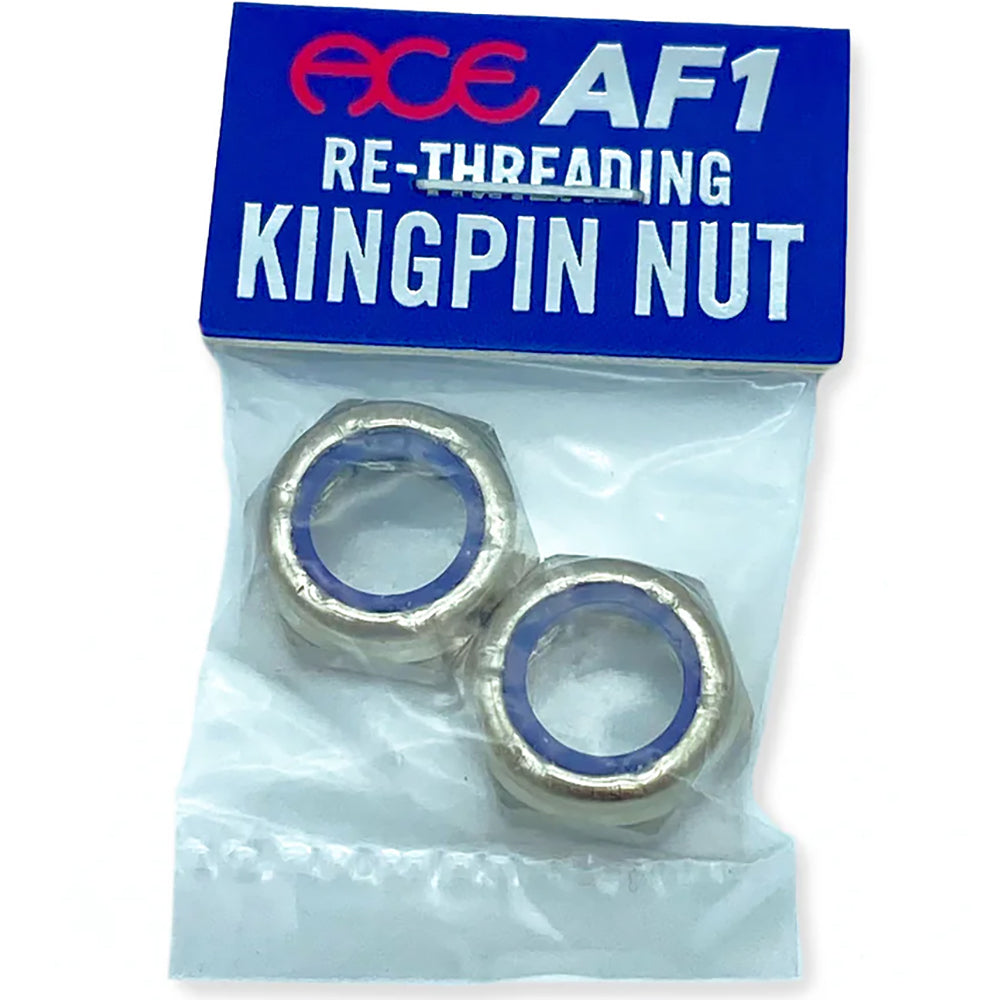 Ace Re-Threading Skateboard Kingpin Nuts (Pack of 2)
