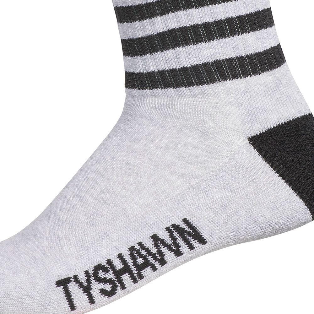 Adidas Tyshawn Socks 3 Pairs White/Light Grey Heather/Black