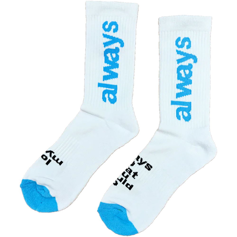 Always Do What You Should Do Always Up Socks White