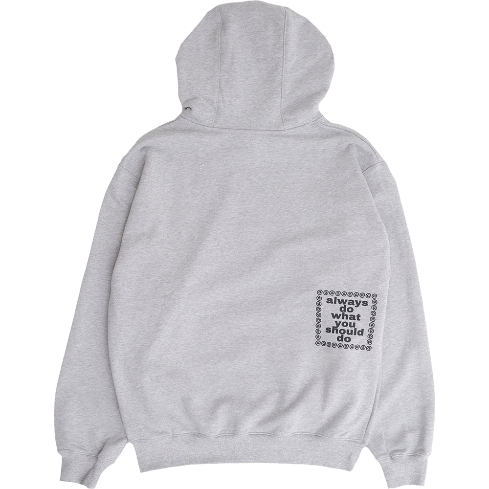 Always Do What You Should Do Animal Motion Hoodie Grey