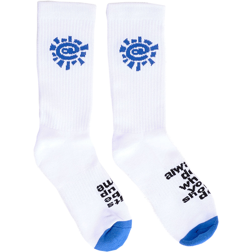 Always Do What You Should Do Blue @ Sun Socks White