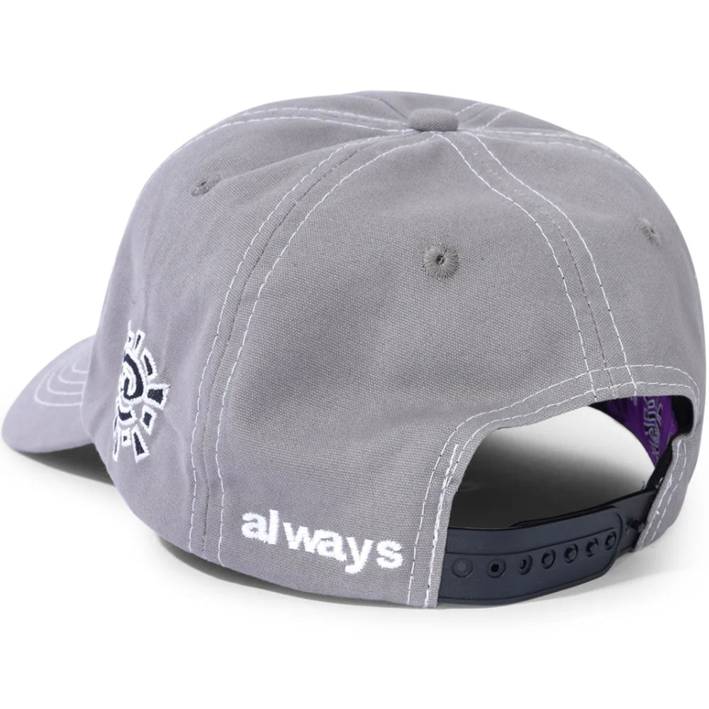 Always Do What You Should Do Canvas Purple Label 5 Panel Cap Grey