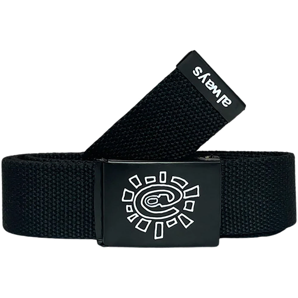 Always Do What You Should Do Embossed @sun Canvas Belt Black