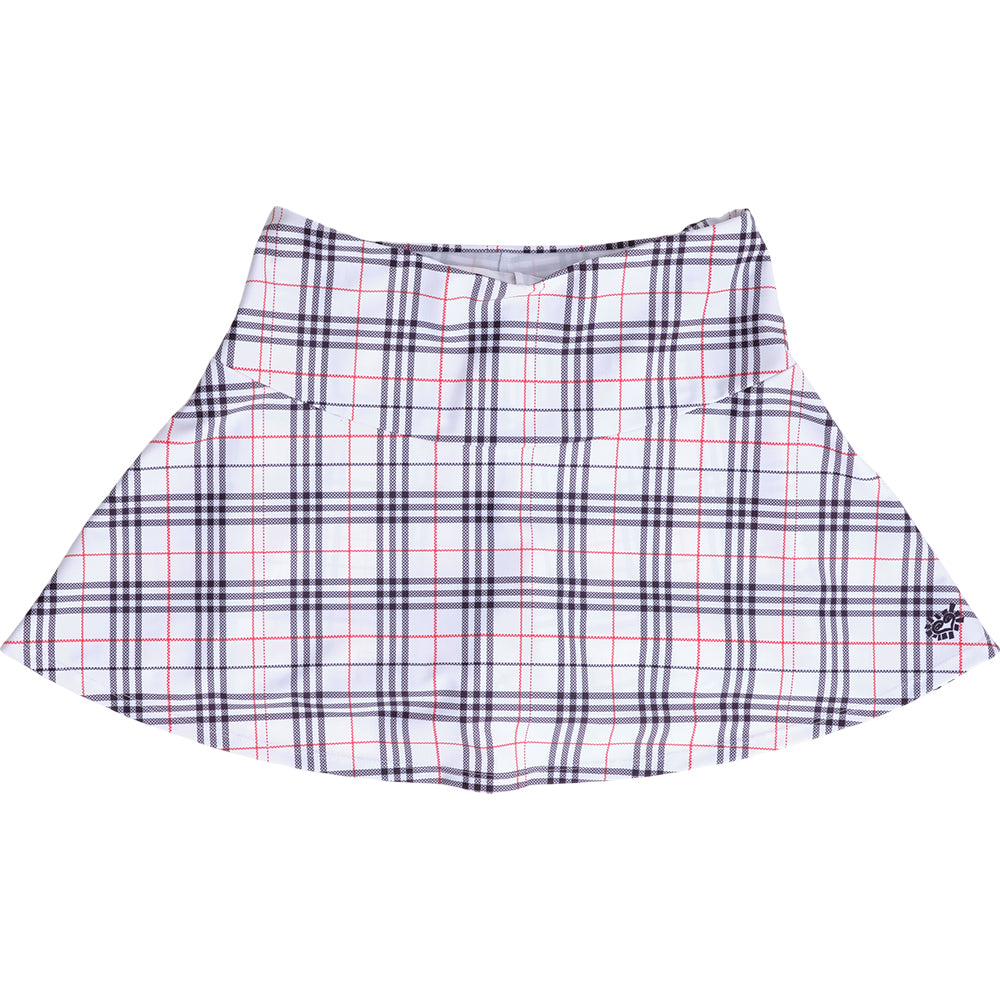 Always Do What You Should Do Heart Logo Skort Pink/White Plaid