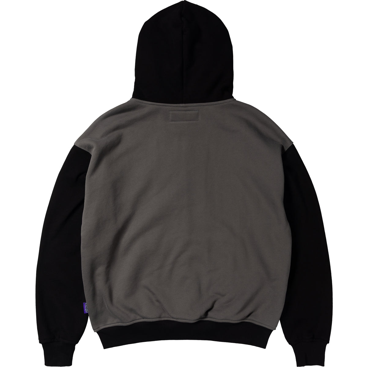 Always Do What You Should Do Human Applique Zip Up Hoodie Black